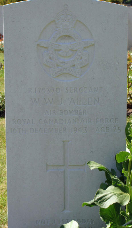 Sgt Ward William James Allen<br /><br /><br />died on active duty - 16.12.1943